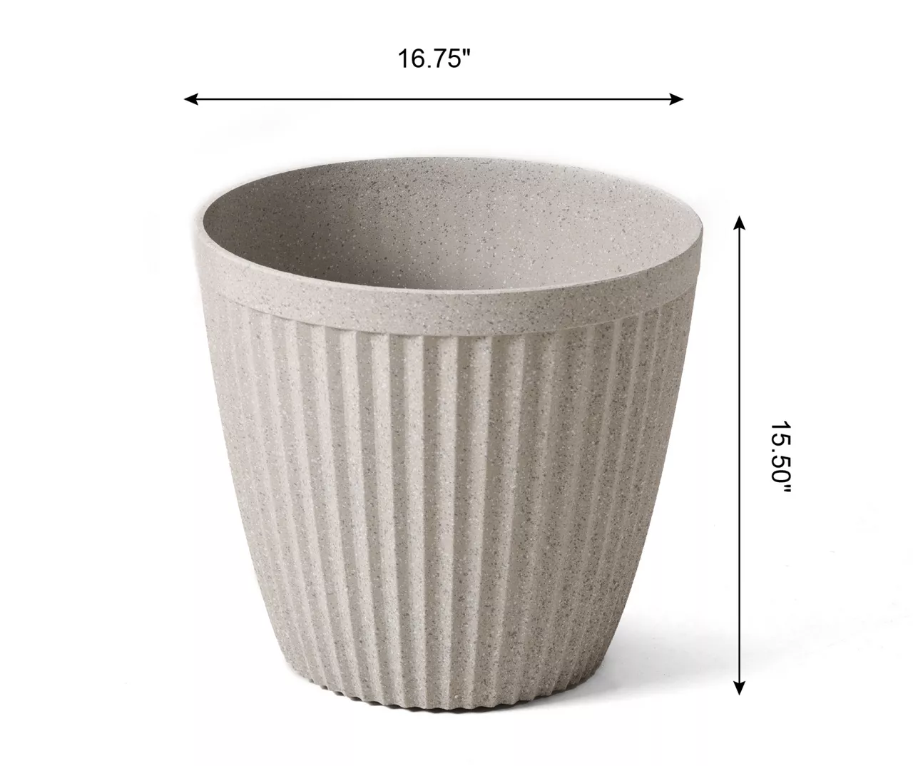 Glitzhome 15.5" Fluted Plastic Planters, 2-Pack 12 Glitzhome 15.5" Fluted Plastic Planters, 2-Pack - Image 10