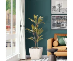 Glitzhome 16.25" Fluted Plastic Planters, 2-Pack -Outdoor Decor Sales 810565986 3