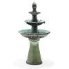 Turquoise LED 3-Tier Ceramic Fountain -Outdoor Decor Sales 810566006 1