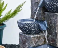 Leaf Bowl LED 4-Tier Resin Fountain -Outdoor Decor Sales 810566008 7