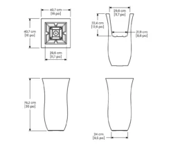 Mayne Inc. 16" Valencia Plastic Planter -Outdoor Decor Sales 810567855 8