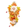 24" Dahlia, Apple & Leaf Teardrop Wreath -Outdoor Decor Sales 810568375