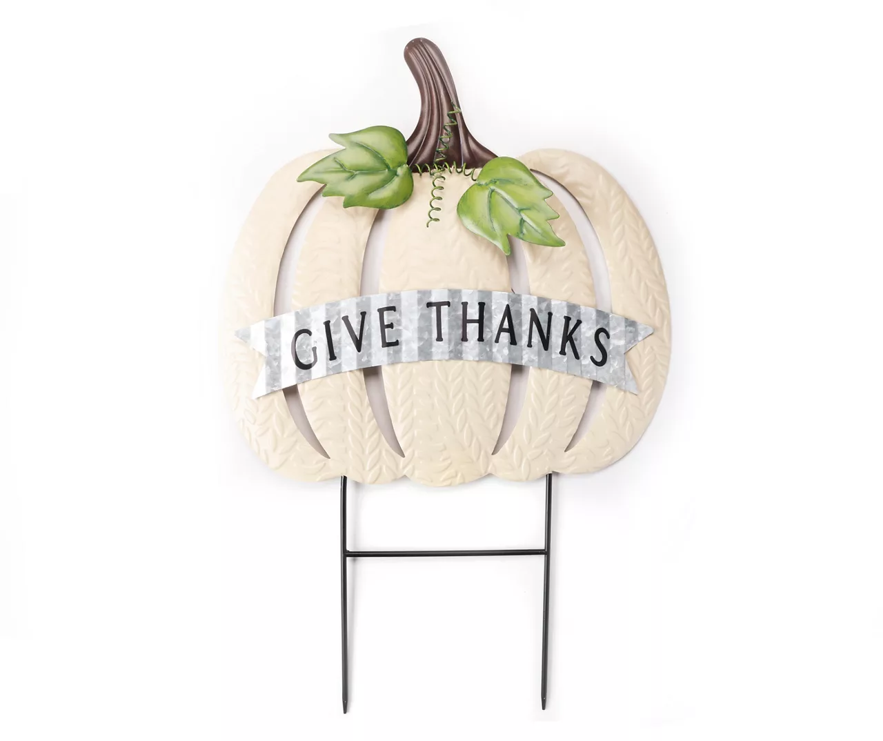 28.75" Give Thanks Pumpkin Metal Yard Stake 3 28.75" Give Thanks Pumpkin Metal Yard Stake