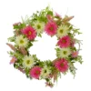 23" Pink & Yellow Mums & Berry Wreath