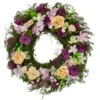 14" Purple & Green Floral & Berry Wreath -Outdoor Decor Sales 810574675