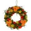 12" Peach Floral & Moss Wreath 2 12" Peach Floral & Moss Wreath -Outdoor Decor Sales 810574681
