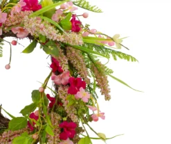 21" Floral, Berry & Twig Wreath -Outdoor Decor Sales 810574692 2