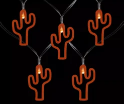 Northlight Orange Cactus LED Fairy Light Set, 10-Lights -Outdoor Decor Sales 810575988 2