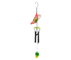 19" Red Butterfly Metal Windchime -Outdoor Decor Sales 810575999 2