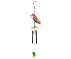 19" Red Butterfly Metal Windchime -Outdoor Decor Sales 810575999 3