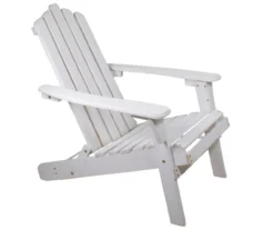 Northlight White Adirondack Wood Folding Outdoor Chair