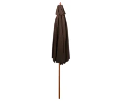 Northlight 9' Brown Market Wood Patio Umbrella 9 Northlight 9' Brown Market Wood Patio Umbrella -Outdoor Decor Sales 810576088 3
