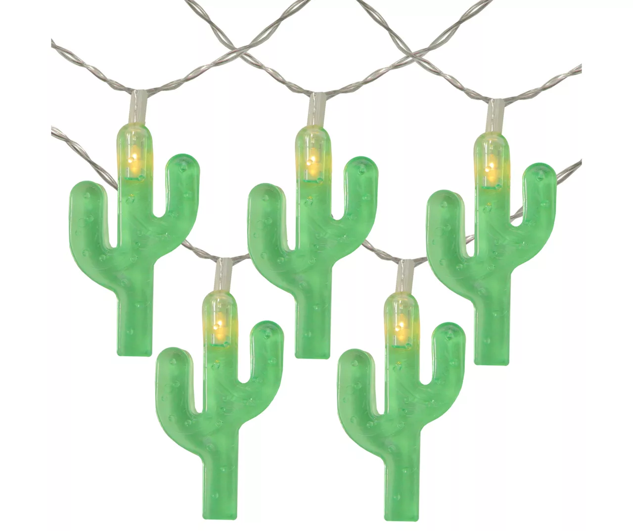 Northlight Green Cactus LED Wide Angle Light Set, 10-Lights 3 Northlight Green Cactus LED Wide Angle Light Set, 10-Lights