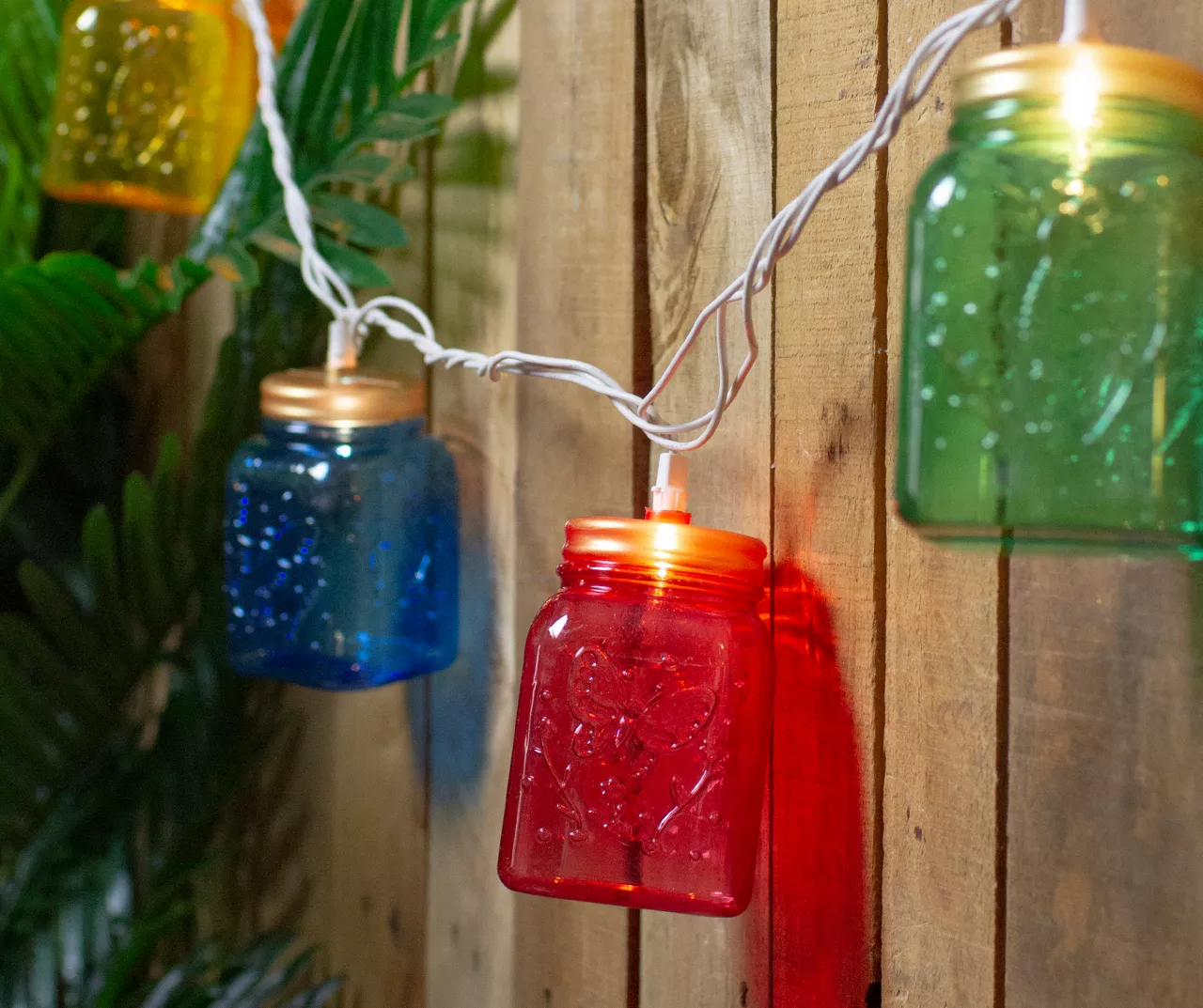 Northlight Multi-Color Mason Jar Mini Light Set, 10-Lights 4 Northlight Multi-Color Mason Jar Mini Light Set, 10-Lights - Image 2