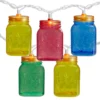 Northlight Multi-Color Mason Jar Mini Light Set, 10-Lights 2 Northlight Multi-Color Mason Jar Mini Light Set, 10-Lights -Outdoor Decor Sales 810576131