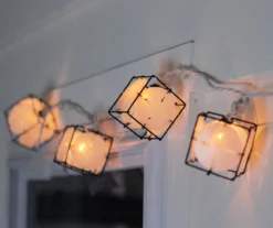 Sienna White & Black Lantern Mini Light Set, 10-Lights -Outdoor Decor Sales 810576135 2