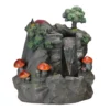 Northlight Home & Mushroom Near Waterfall Solar Polystone Fountain 1 Northlight Home & Mushroom Near Waterfall Solar Polystone Fountain -Outdoor Decor Sales 810576146