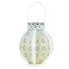 Northlight White Floral Cutout LED Solar Lantern -Outdoor Decor Sales 810576150