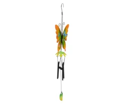 15.75" Orange Butterfly Metal Windchime -Outdoor Decor Sales 810576159 2