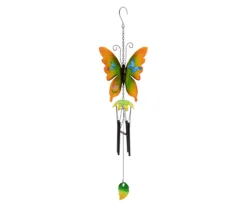 15.75" Orange Butterfly Metal Windchime