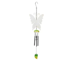 15.75" Orange Butterfly Metal Windchime -Outdoor Decor Sales 810576159 4