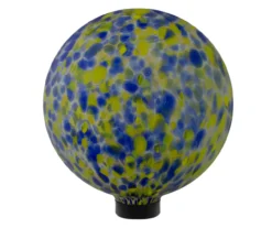 10" Yellow & Blue Speckle Glass Gazing Ball 7 10" Yellow & Blue Speckle Glass Gazing Ball -Outdoor Decor Sales 810576172 2