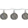 Sienna Silver Mesh Globe LED Micro Wide Angle Light Set, 10-Lights -Outdoor Decor Sales 810576208