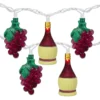 Northlight Grape & Wine Bottle Mini Light Set, 10-Lights