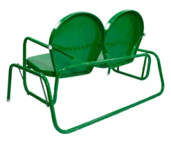Northlight Green 2-Person Metal Glider Bench -Outdoor Decor Sales 810576211 4