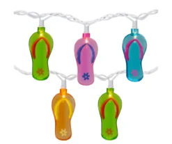 Northlight Multi-Color Flip Flop Mini Light Set, 10-Lights