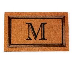 Brown & Black Monogram Coir Doormat -Outdoor Decor Sales 810581447 A0 1