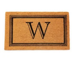 Brown & Black Monogram Coir Doormat -Outdoor Decor Sales 810581449 A0 1