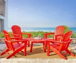 Glitzhome 5-Piece Adirondack Outdoor Chair & Coffee Table Set -Outdoor Decor Sales 810581949 2