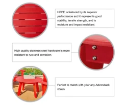 Glitzhome 5-Piece Adirondack Outdoor Chair & Coffee Table Set -Outdoor Decor Sales 810581949 6