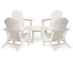Glitzhome 5-Piece Adirondack Outdoor Chair & Coffee Table Set -Outdoor Decor Sales 810581950 1
