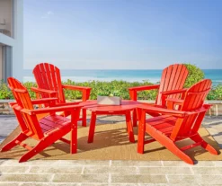 Glitzhome 5-Piece Adirondack Outdoor Chair & Coffee Table Set -Outdoor Decor Sales 810582011 2