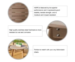 Glitzhome 5-Piece Adirondack Outdoor Chair & Coffee Table Set -Outdoor Decor Sales 810582012 6