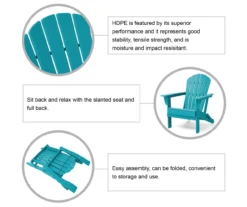 Glitzhome 5-Piece Adirondack Outdoor Folding Chair & Coffee Table Set 30 Glitzhome 5-Piece Adirondack Outdoor Folding Chair & Coffee Table Set -Outdoor Decor Sales 810582015 4