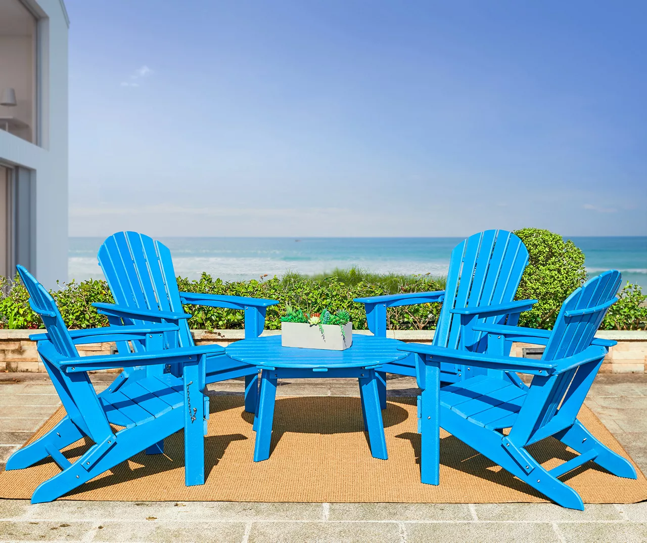 Glitzhome 5-Piece Adirondack Outdoor Folding Chair & Coffee Table Set 15 Glitzhome 5-Piece Adirondack Outdoor Folding Chair & Coffee Table Set - Image 13