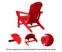 Glitzhome Adirondack Outdoor Chairs, 2-Pack -Outdoor Decor Sales 810582301 5