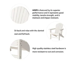 Glitzhome Adirondack Outdoor Chairs, 2-Pack -Outdoor Decor Sales 810582302 3