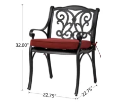 Glitzhome 5-Piece Cast Aluminum Cushioned Patio Dining Set -Outdoor Decor Sales 810582319 4