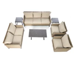 Broyhill Yorktown All-Weather Wicker Cushioned Patio Sofa -Outdoor Decor Sales 810585406 0205