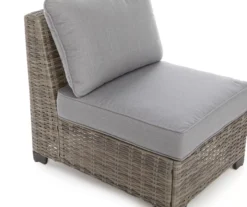 Pembroke All-Weather Wicker Cushioned Patio Armless Sofa Chair -Outdoor Decor Sales 810588255 0479 A8 5