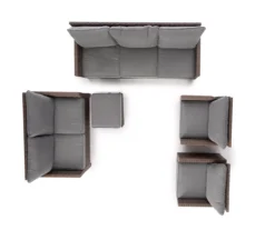 Broyhill Yorktown All-Weather Wicker Cushioned Patio Sofa -Outdoor Decor Sales 810589123 810589124 A8 7