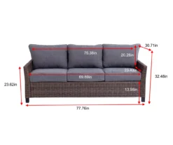 Broyhill Yorktown All-Weather Wicker Cushioned Patio Sofa -Outdoor Decor Sales 810589124 X0 2