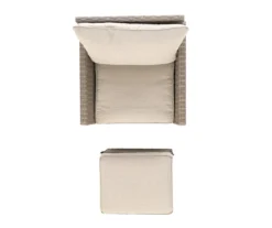 Broyhill Yorktown All-Weather Wicker Cushioned Patio Ottoman -Outdoor Decor Sales 810589129 810589131 A8 1