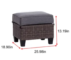 Broyhill Yorktown All-Weather Wicker Cushioned Patio Ottoman -Outdoor Decor Sales 810589130 X0 2
