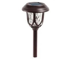 Brown Windowpane 8-Piece LED Solar Pathway Light Set