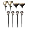 Yard Stake, Spotlight & Disc Light 8-Piece LED Solar Pathway Marker Set -Outdoor Decor Sales 810594034 A0 1